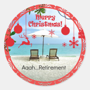 Aaah...Retirement,  Classic Round Sticker