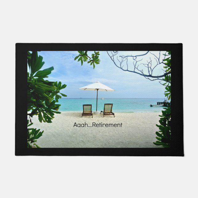 Aaah...Retirement, popular design. Doormat (Front)