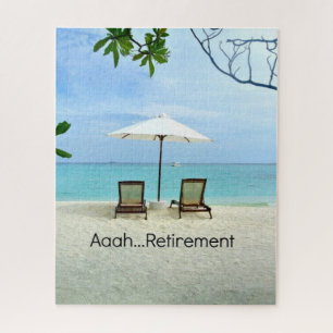 Aaah...retirement, relaxing at the beach jigsaw puzzle