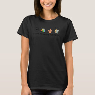 Aac Asl Speech Therapy Pathology Slp Aba Rbt Sign  T-Shirt