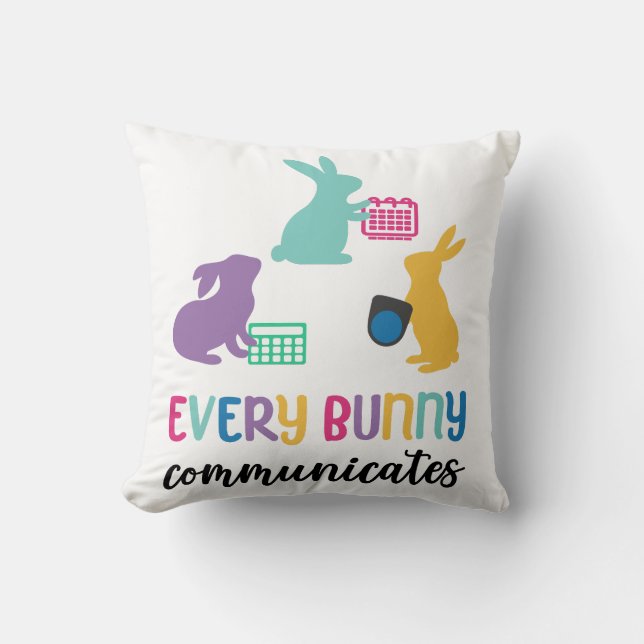 AAC coussin de Pâques conception réversible lapin  (Recto)