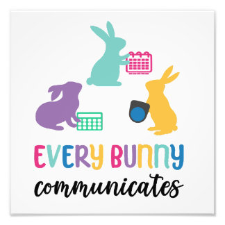 AAC Easter bunny 'Every bunny communicates' poster