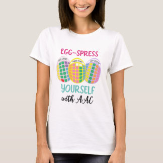 AAC shirt 'EGG-spress yourself' Easter egg design