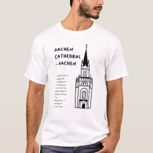 "Aachen Cathedral, Aachen" Minimalist Art T-Shirt
