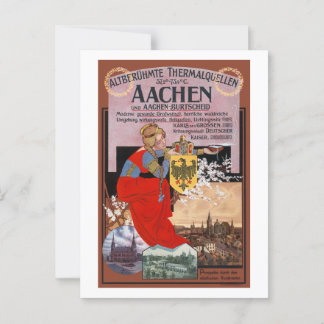 Aachen Vintage Poster Germany 1910 Postcard
