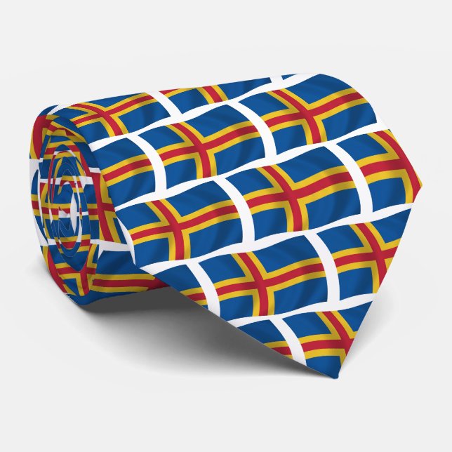 Aaland Flag Tie (Rolled)