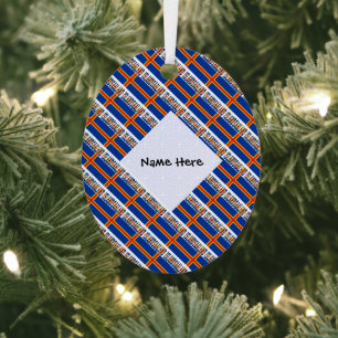 Aaland Islands Ålander Flag Tiled Personalized  Metal Ornament