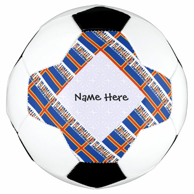 Aaland Islands and Ålander Flag Personalized  Soccer Ball (Front)