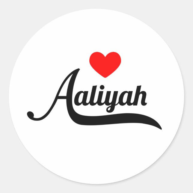 Aaliyah Classic Round Sticker (Front)