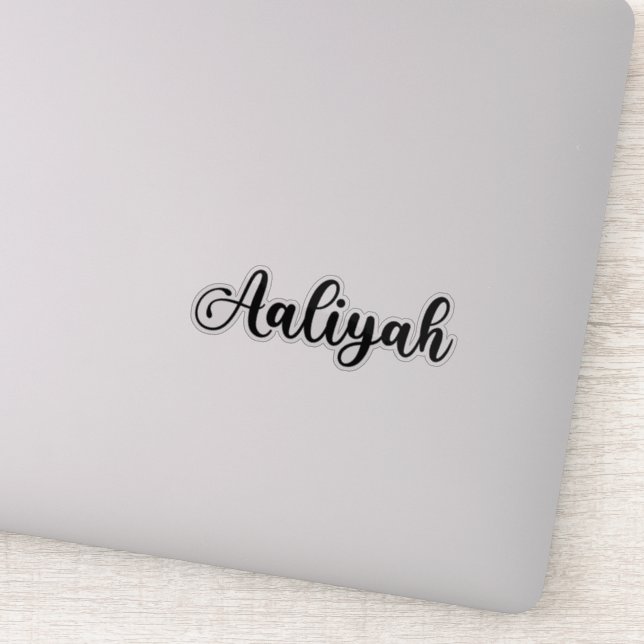 Aaliyah Name - Handwritten Calligraphy (Detail)
