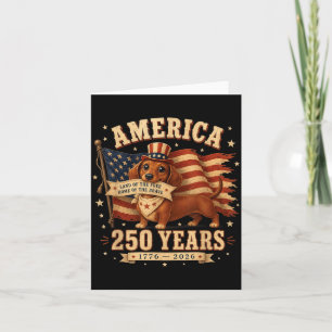 Aamerica 250 Years Patriotic Usa Dachshund Dog Mom Card