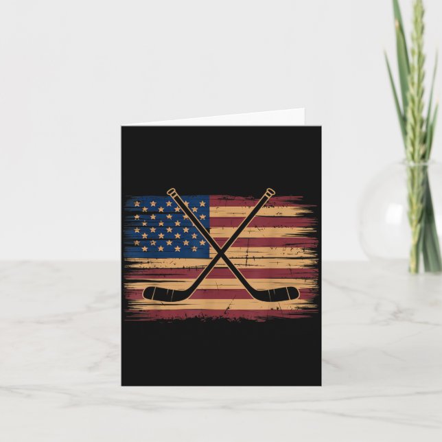 Aamerican Flag Hockey Card (Front)