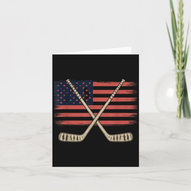Aamerican Flag Hockey Card (Front)