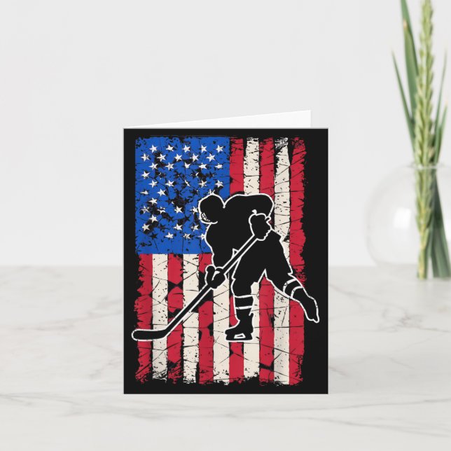 Aamerican Flag Hockey Card (Front)