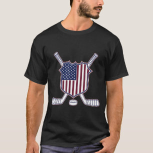 Aamerican Flag Hockey T-Shirt