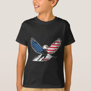 Aamerican Flag Hockey T-Shirt
