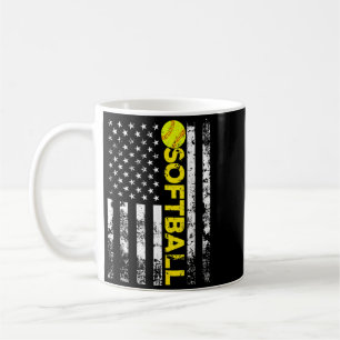 Aamerican Flag Softball Team Gift Sleeveless Coffee Mug