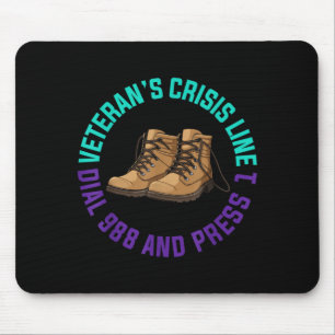 Aamerican Veteran Awareness Month Gift 988 Support Mouse Pad