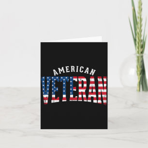 Aamerican Veteran Usa Flag Card