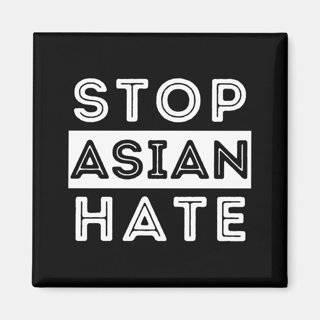 aapi, stop asian hate, asian lives matter, justice magnet (Front)