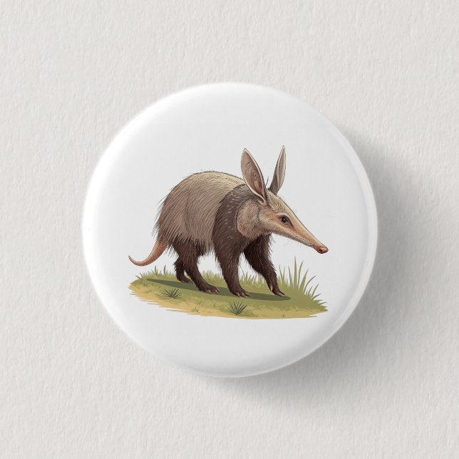 Aardvark 1 Inch Round Button (Front)