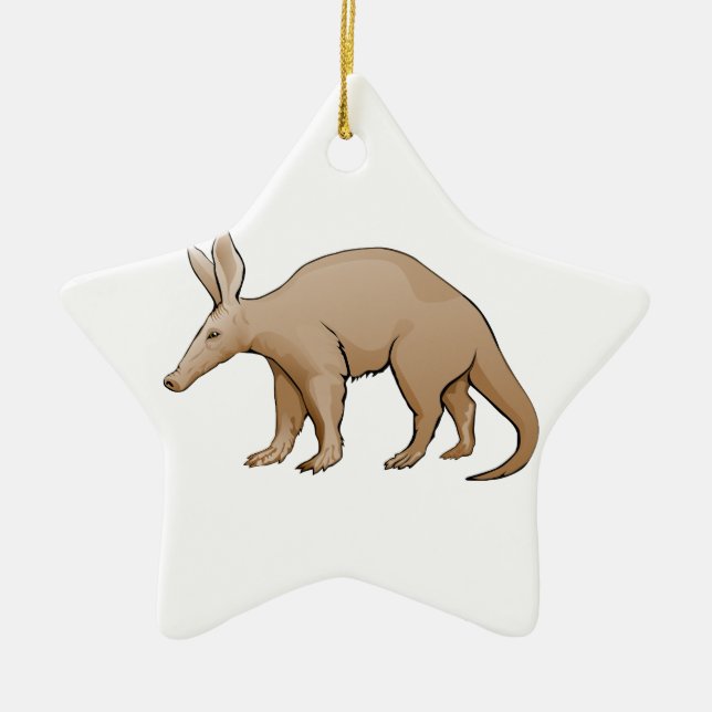 Aardvark Ceramic Ornament (Front)