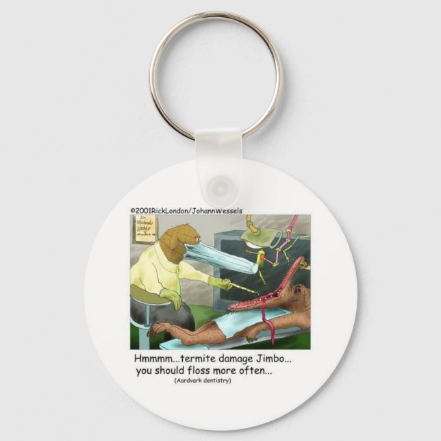 Aardvark Dentistry Funny Gifts & Collectibles Keychain (Front)
