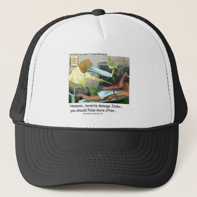 Aardvark Dentistry Funny Gifts & Collectibles Trucker Hat (Front)