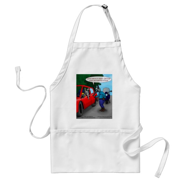 Aardvark Driving While Bugged Funny Tees Mugs Gift Standard Apron (Front)