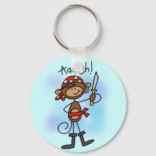 Aargh Monkey Pirate Tshirts and Gifts Keychain