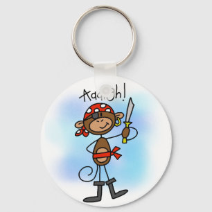 Aargh Monkey Pirate Tshirts and Gifts Keychain