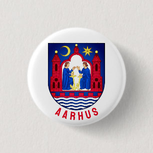 Aarhus coat of arms - DENMARK 1 Inch Round Button