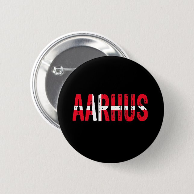Aarhus Denmark 2 Inch Round Button (Front & Back)
