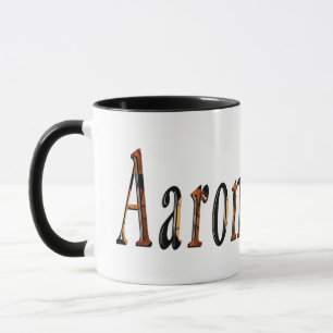 Aaron Boys Name Logo, Mug