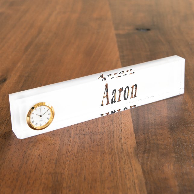 Aaron Boys Name Logo, Nameplate (Side)