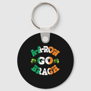 Aaron Erin Go Bragh Shamrock St.patrick's Day Keychain