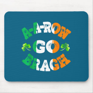 Aaron Erin Go Bragh Shamrock St Patricks Day Mouse Pad