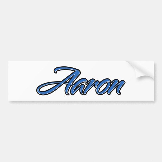 Aaron Name blue Aufkleber Sticker Autoaufkleber (Front)