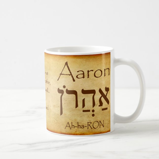 AARON Nom hébreu Mug (Droite)