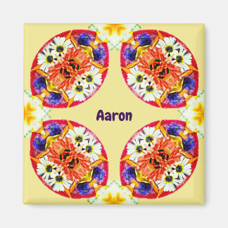 AARON ~ Personalized Easter Pattern Fractal ~ Magnet