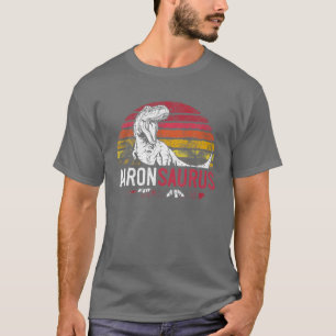 Aaron Saurus Funny Personalized Dinosaur T Rex Nam T-Shirt