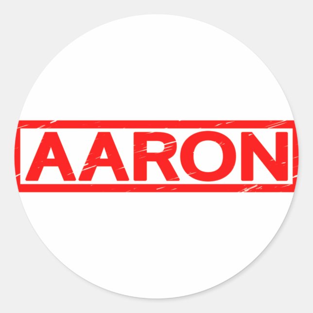 Aaron Stamp Classic Round Sticker (Front)