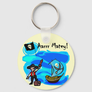 Aarrr Matey Tshirts and Gifts Keychain