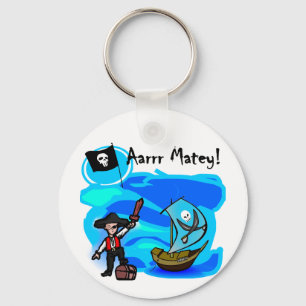 Aarrr Matey Tshirts and Gifts Keychain