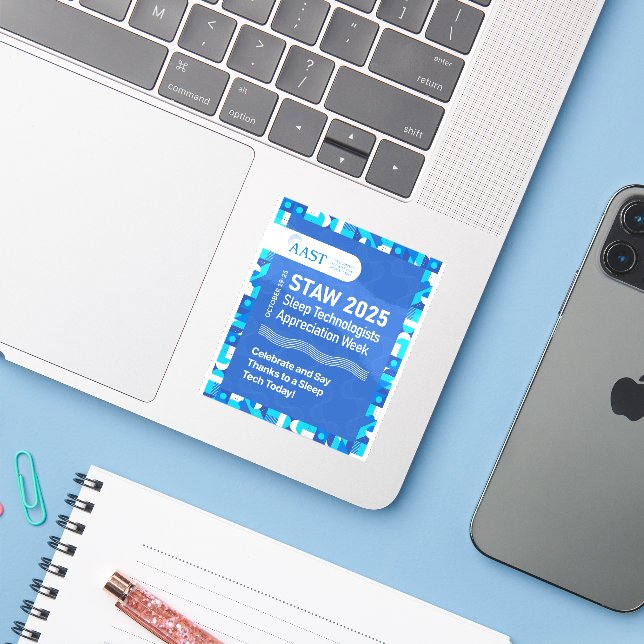 AAST 2025 STAW Sticker (Ordinateur portable avec iPhone)