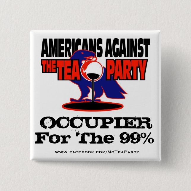 AATTP #OCCUPY 2 INCH SQUARE BUTTON (Front)