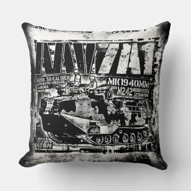 AAV-7A1 Throw Pillow Throw Pillow (Front)