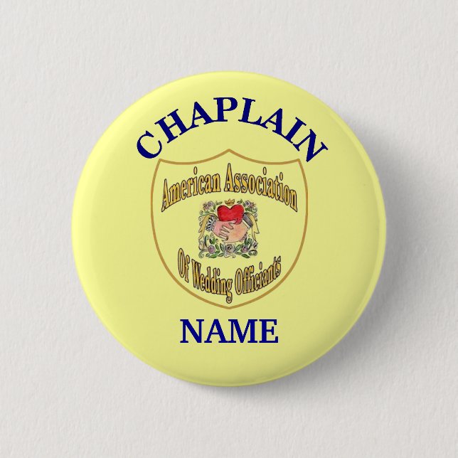 AAWO Logo Chaplain Button, edit name 2 Inch Round Button (Front)