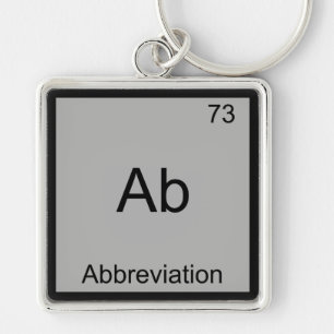 Ab - Abbreviation Funny Chemistry Element Symbol Keychain