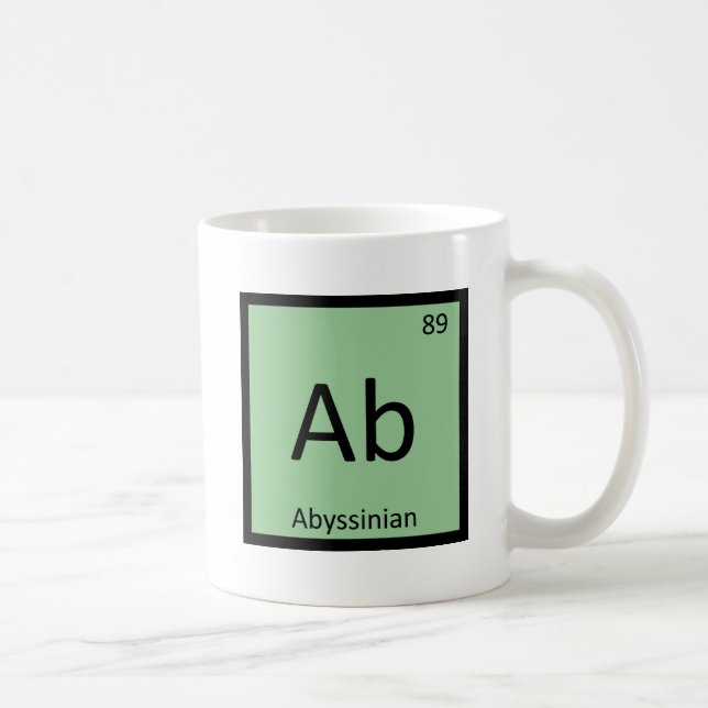 Ab - Abyssinian Chemistry Periodic Table Element Coffee Mug (Right)